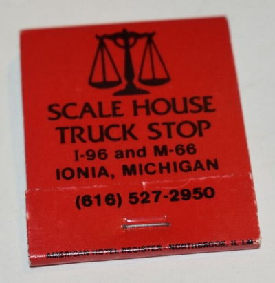 Scale House Restaurant and Motel (Stagecoach Inn) - Matchbook (newer photo)
